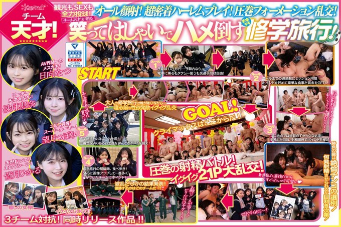CAWD-703 AV界制服第一的10位全明星大乱交！