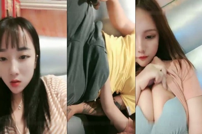 [中文主播外流]童颜巨乳两个萝莉妹子KTV唱歌厕所露奶，双女互舔奶子轮流口交舔弄，大白奶子非常诱人